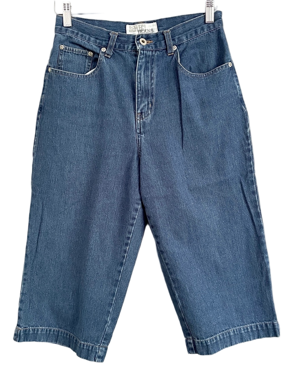 Vintage High-Rise Straight Leg Capri Culotte Jeans - 6 - Picture 2 of 8